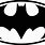 Batman Emblem Black and White