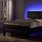 Bed with LED Lights in Headboard