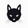 Black Cat Face SVG