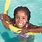 Black Child Swimming