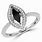 Black Diamond Marquise Ring