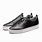 Black Leather Trainers Men's