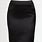 Black Satin Pencil Skirt