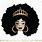 Black Women Queen Crown SVG