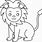 Black and White Animated Lion