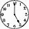 Black and White Clip Art of Clock Face