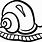 Black and White Clip Art of Snail