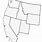Blank West Region United States Map