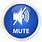 Blue Mute Icon