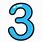 Blue Number Icon