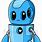 Blue Robot Cartoon