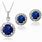 Blue Sapphire Necklace and Earrings