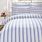 Blue and White Striped Duvet Cover