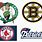 Boston vs New York Sports Teams Logos