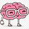 Brain with Glasses Transparent