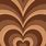 Brown Heart Pattern