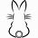 Bunny Outline SVG Free