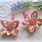 Butterfly Pink Hair Snap Clips