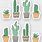 Cactus Stickers Printable