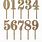 Cake Topper Numbers Gold