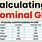 Calculating Nominal GDP