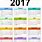 Calendar for 2017 Year