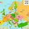 Capital Cities in Europe Map