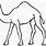 Cartoon Camel Outline