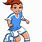 Cartoon Girl Footballer