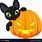 Cartoon Halloween Pumpkins Black Cats