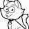 Cartoon Kitten Coloring Pages