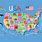 Cartoon Map of USA