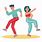 Cartoon of People Dancing