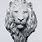 Carved Lion Head Sculpture