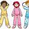 Children in Pajamas Clip Art