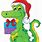Christmas Alligator Clip Art
