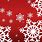 Christmas Snowflakes Red