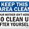 Clean Up After Yourself Sign Printable for Office