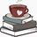 Coffee and Books Clip Art