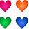 Colored Hearts Clip Art