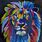 Colourful Lion Art