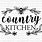 Country Kitchen Clip Art Black and White