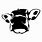 Cow Stickers Black and White