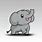 Cute Animal Cartoon Baby Elephant