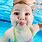 Cute Baby Girl Swimming