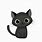 Cute Black Cat Illustration