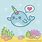 Cute Cartoon Narwhal