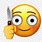 Cute Emoji with Knife