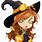 Cute Halloween Witches Clip Art