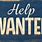 Cute Help Wanted Sign